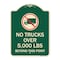 Signmission No Trucks Over Beyond This Point W/ Graphic Heavy-Gauge Aluminum Sign, 24" x 18", G-1824-23555 A-DES-G-1824-23555 - alternate 1
